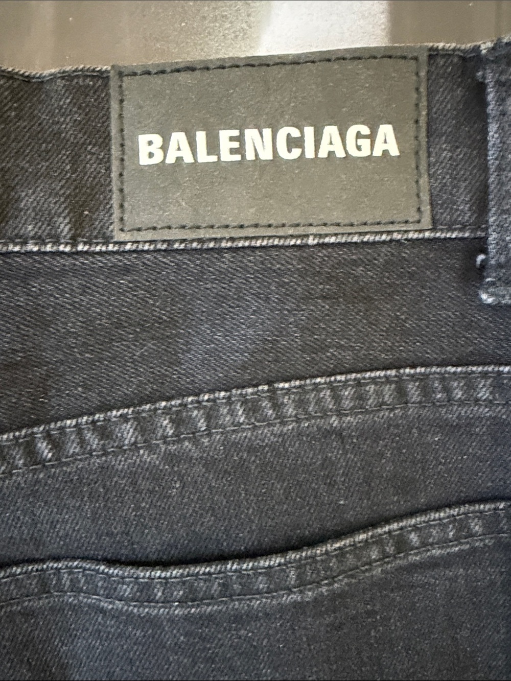 Balenciaga Men's Slim Straight Black Jeans